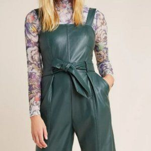 EUC Anthropologie Faux Leather Jumpsuit Size 18W